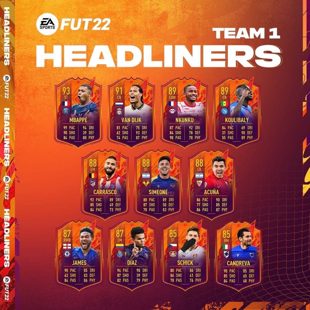 Primer Equipo Headliners FIFA 22