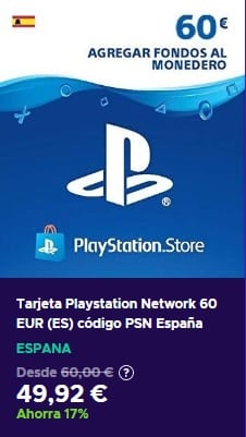 Tarjeta Playstation Network 60 EUR España