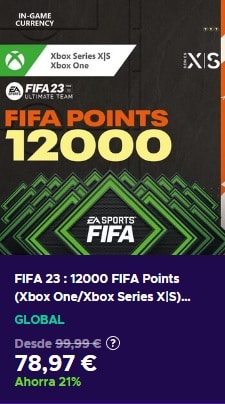 12000 FUT Points FIFA 23 Xbox