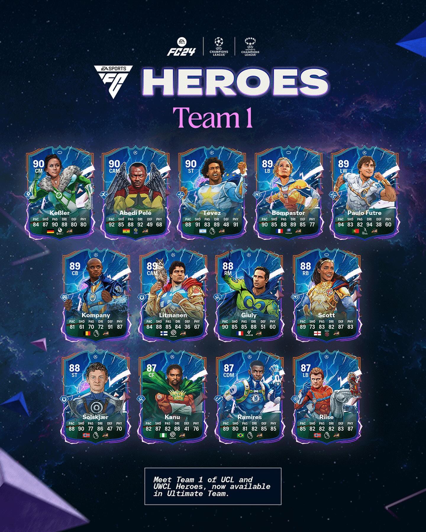 Equipo 1 Heroes UCL FC 24