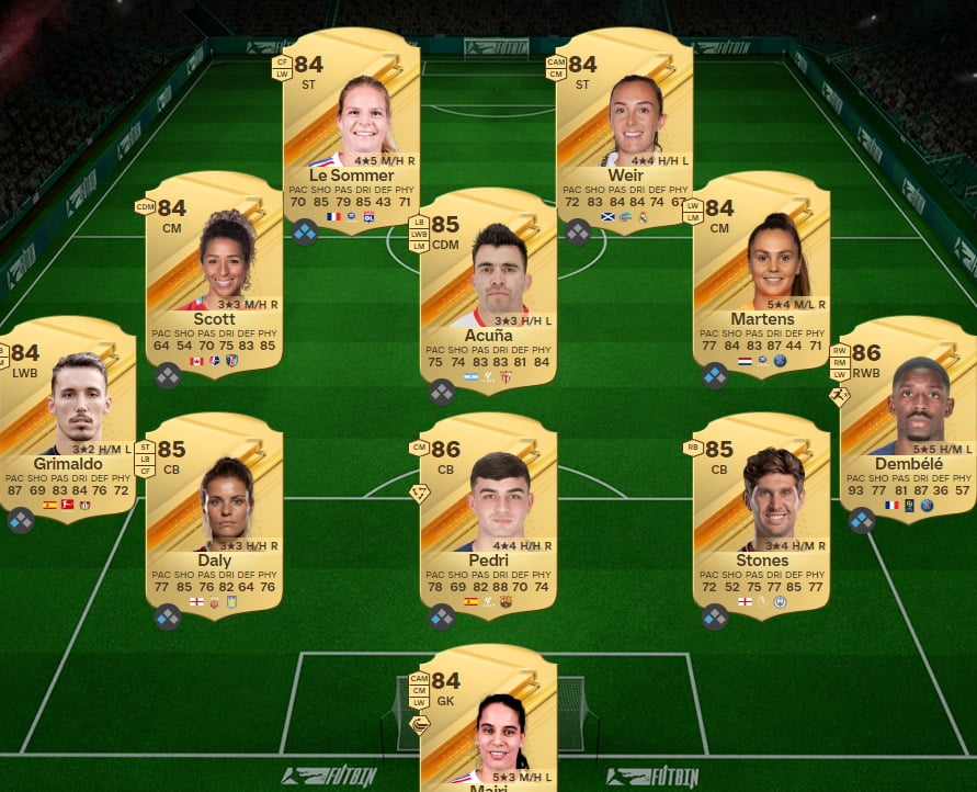 Eleccion de futbolista 86+ FC 24